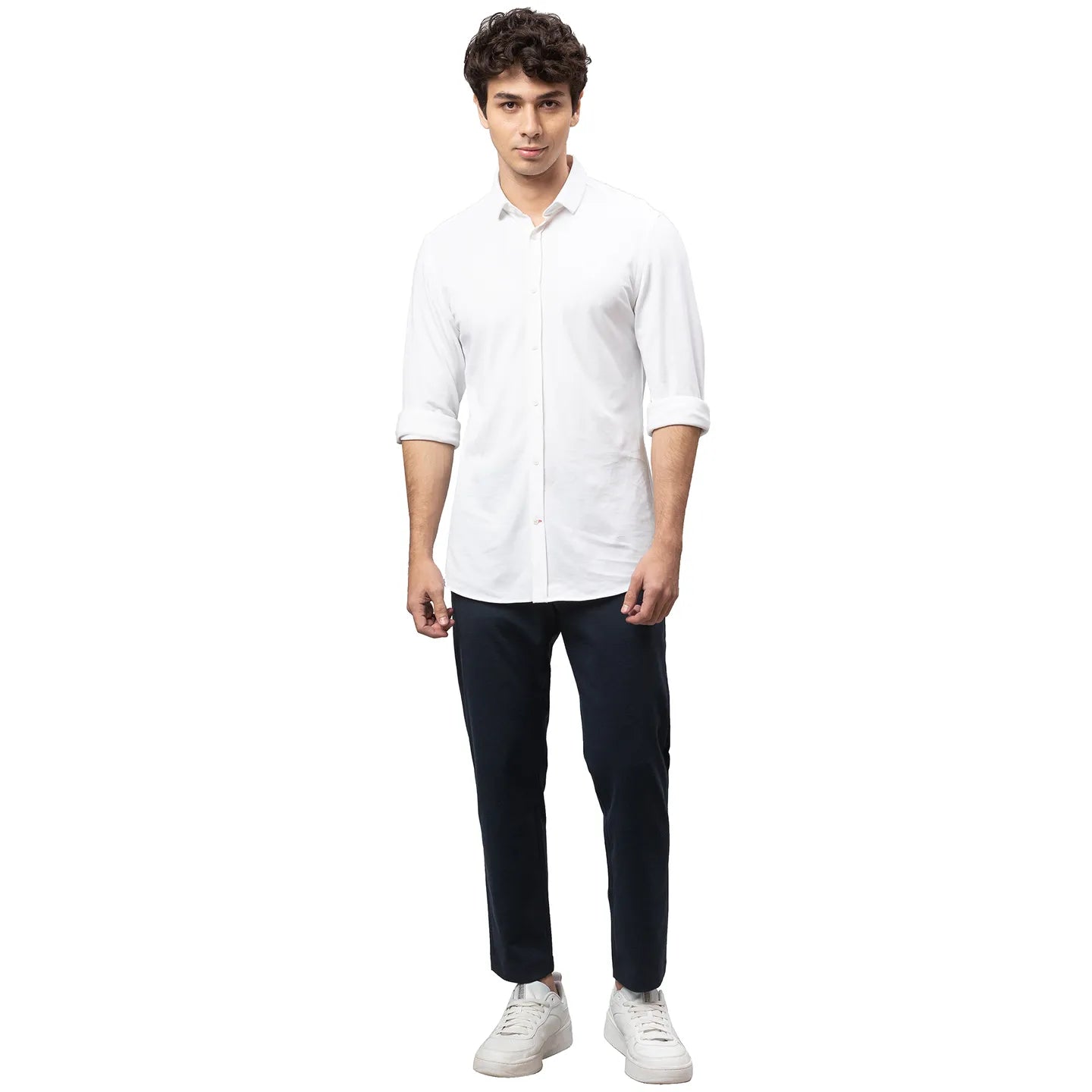 Being Human Clothing Men Cropped Fit Chino-Mid Navy