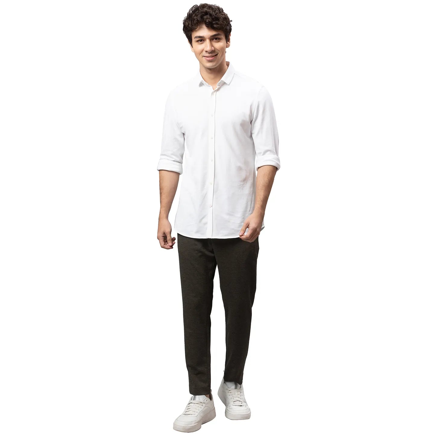 Brown Cropped Fit Men's Chinos by Being Human Clothing