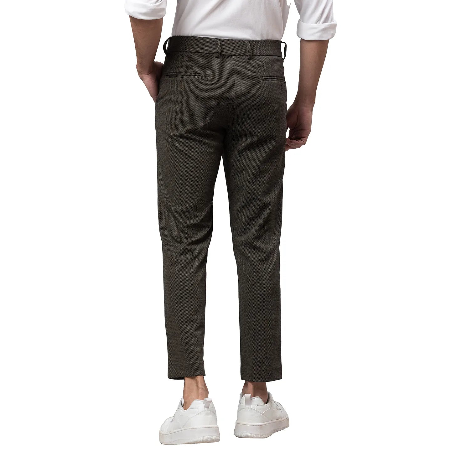 Brown Cropped Fit Men's Chinos by Being Human Clothing