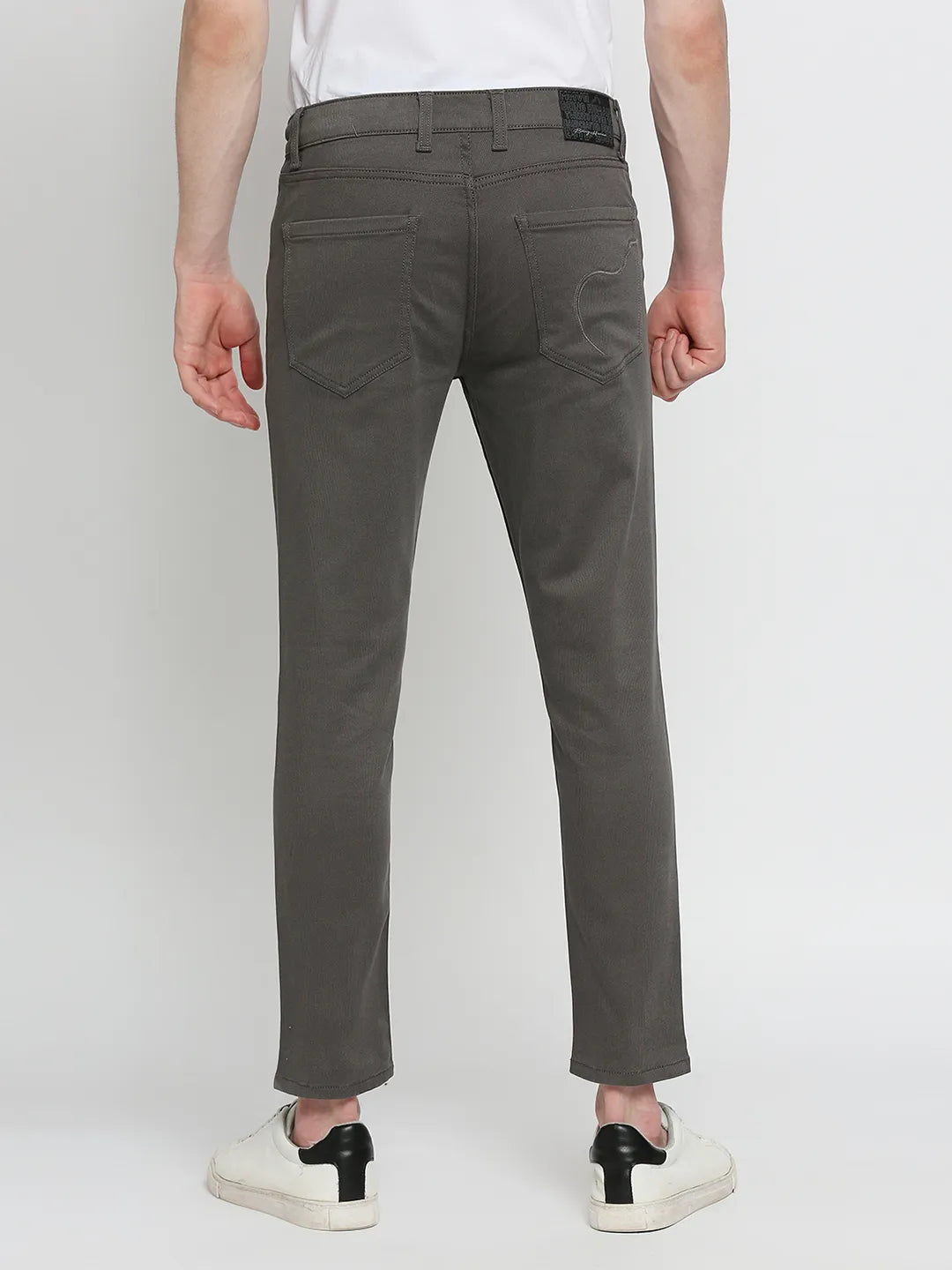 Being Human Clothing Men Cropped Fit Chino-Dark Grey