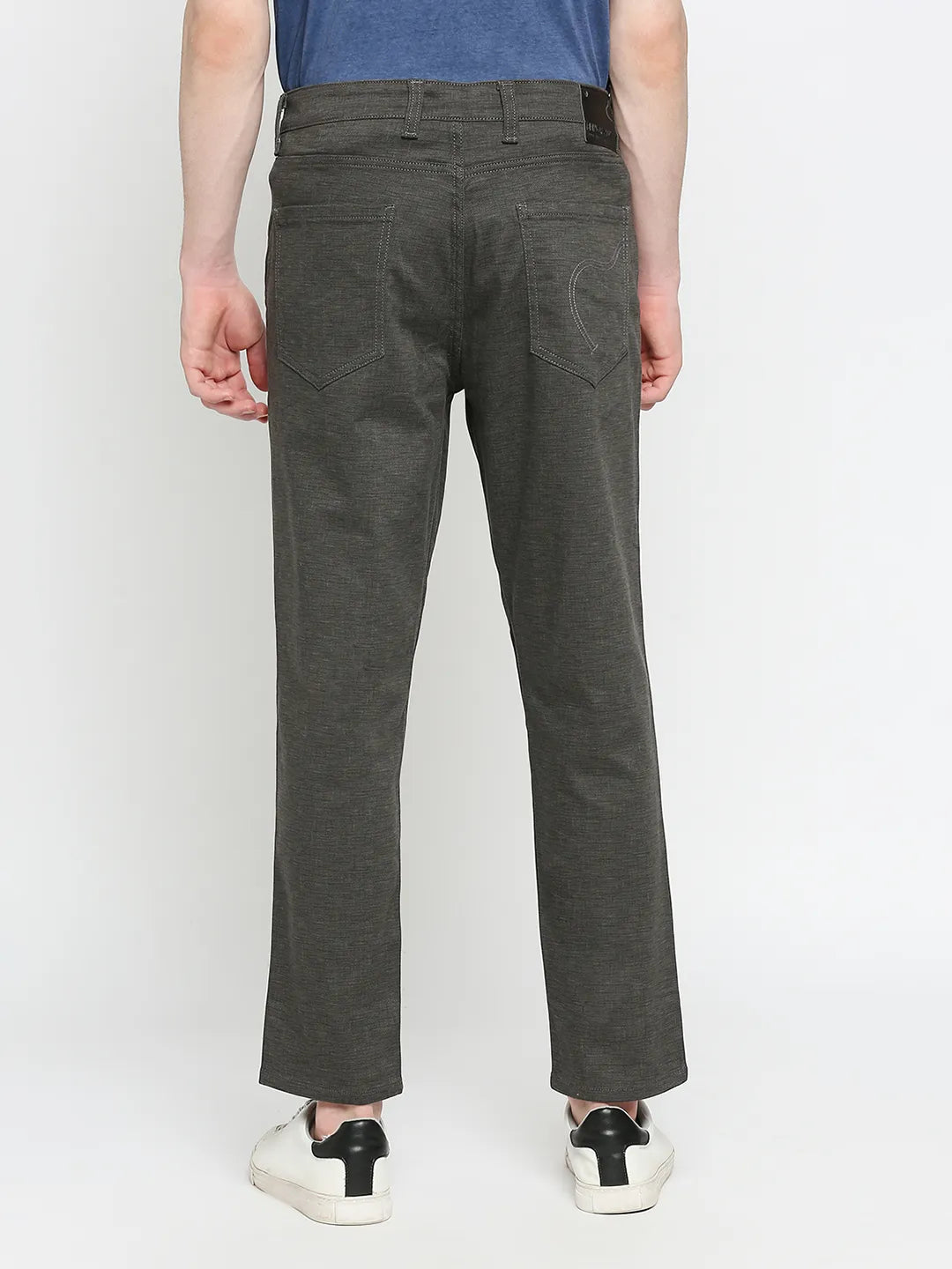 Grey Cropped Fit Men's Chinos by Being Human Clothing