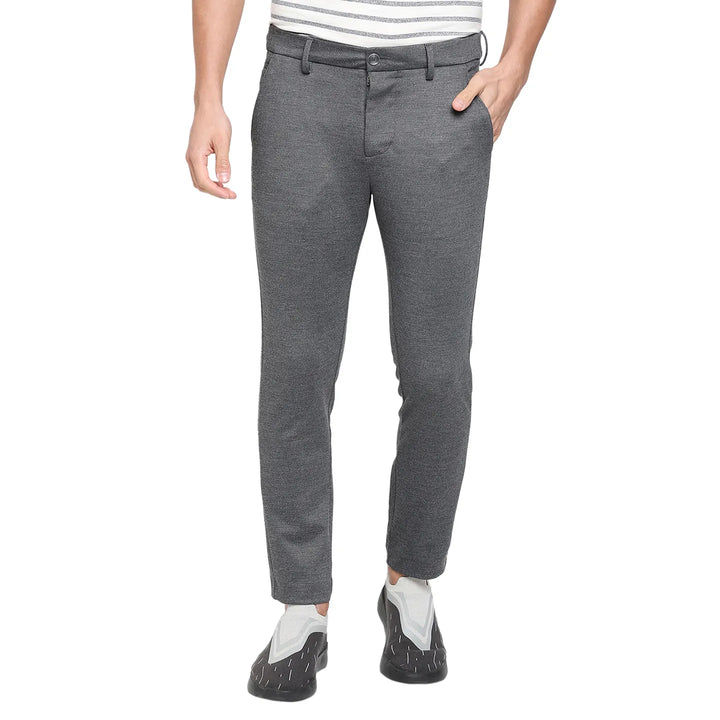 Dark Grey Cropped Fit Men's Chinos by Being Human Clothing