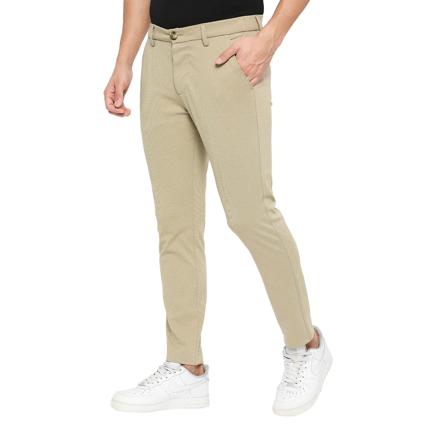 Being Human Clothing Men Cropped Fit Chino-Khaki