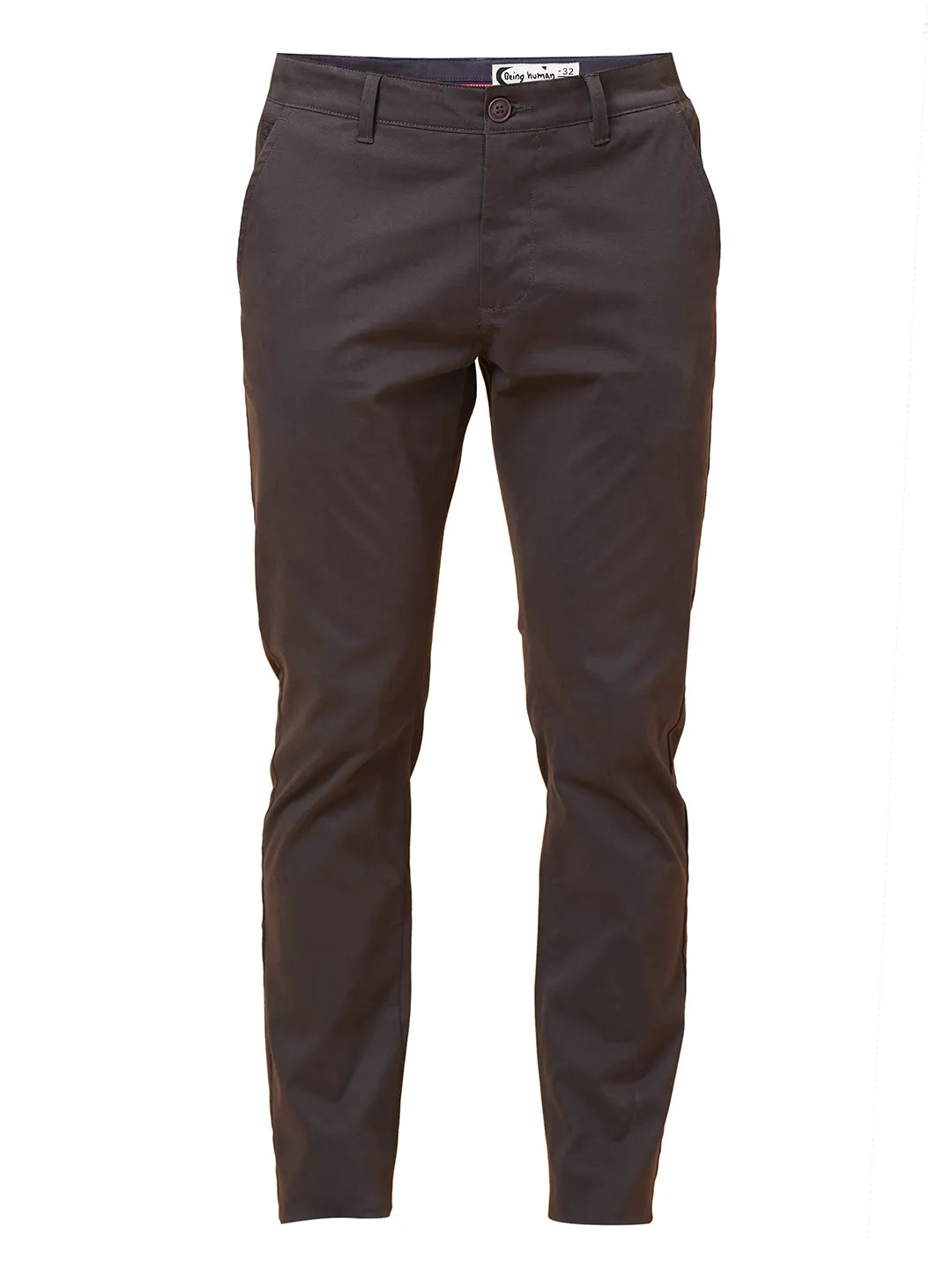 Being Human Clothing Men Slim  Fit Chino-Dark Grey