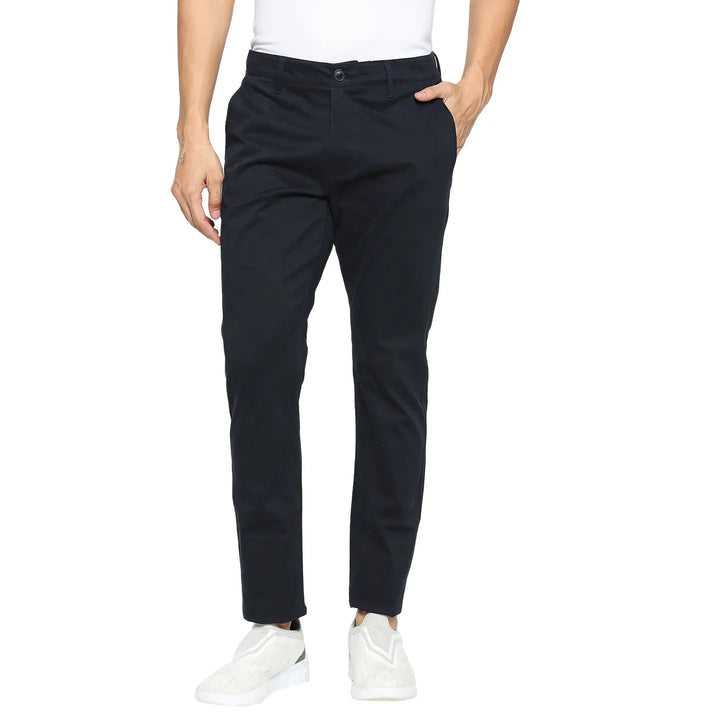 Navy Slim Fit Chinos For Men By Being Human Clothing