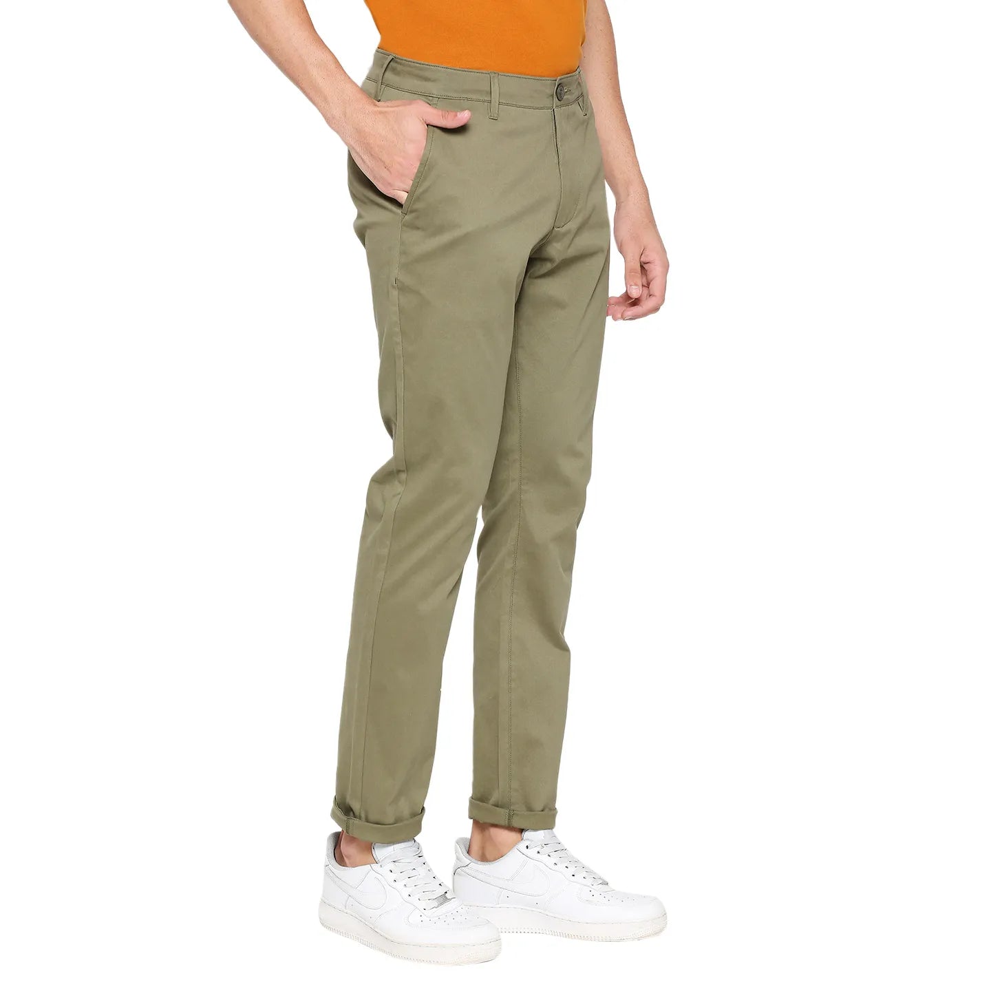 Being Human Clothing Men Slim Fit Chino-Olive