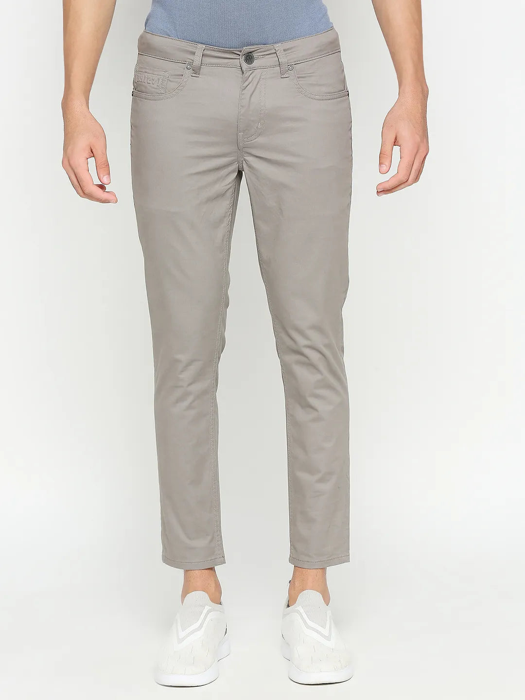 Grey Cropped Fit Men's Chinos by Being Human Clothing