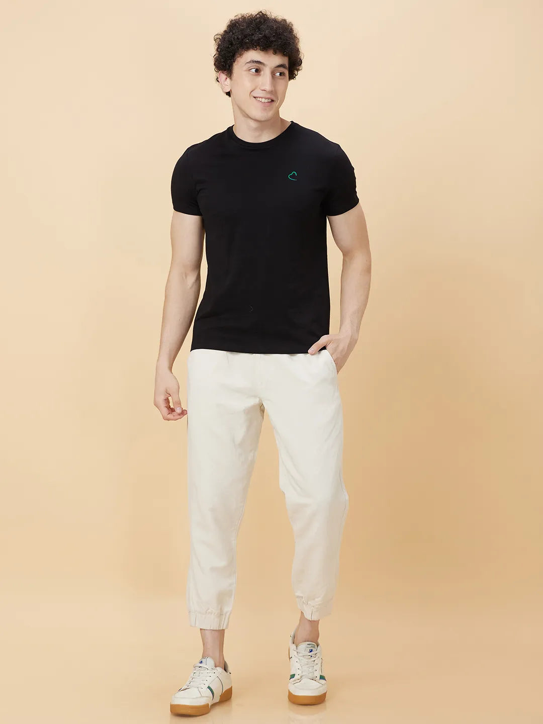 Beige Jogger fit Men's Joggers by Being Human Clothing