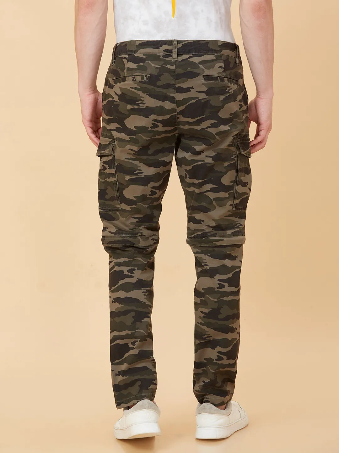 Being Human Clothing Men Slim  Fit Cargo-Olive