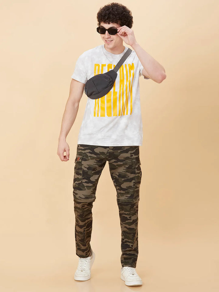 Olive Slim Fit Cargos for Men