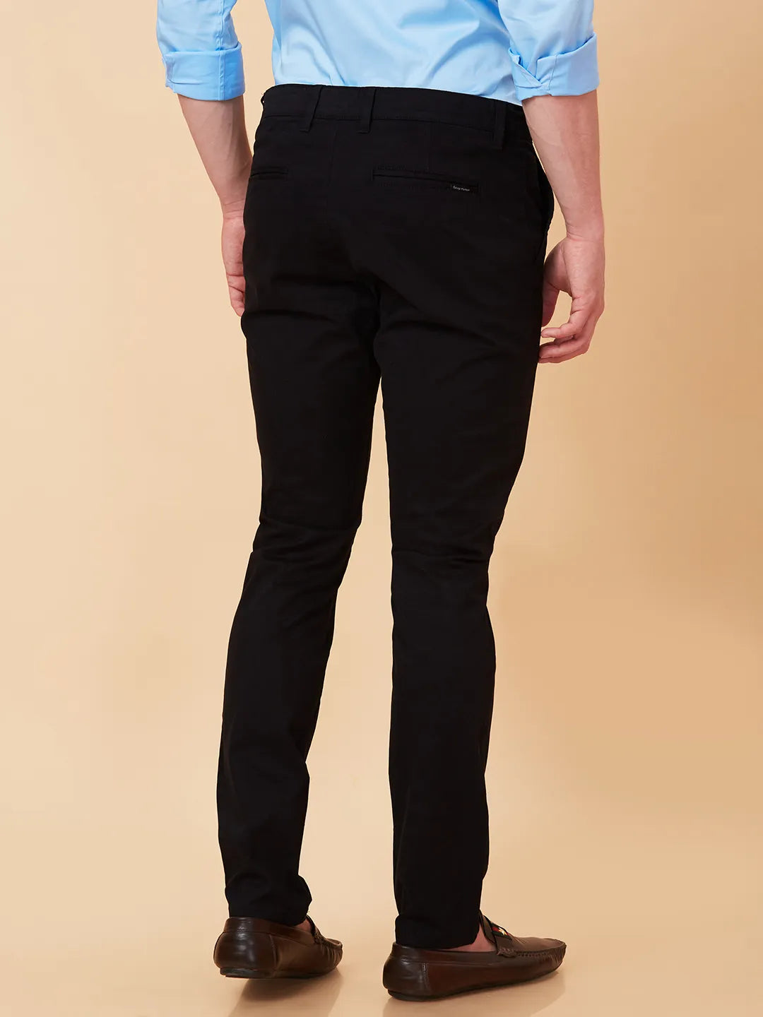 Being Human Clothing Men Slim  Fit Non Denim-Black