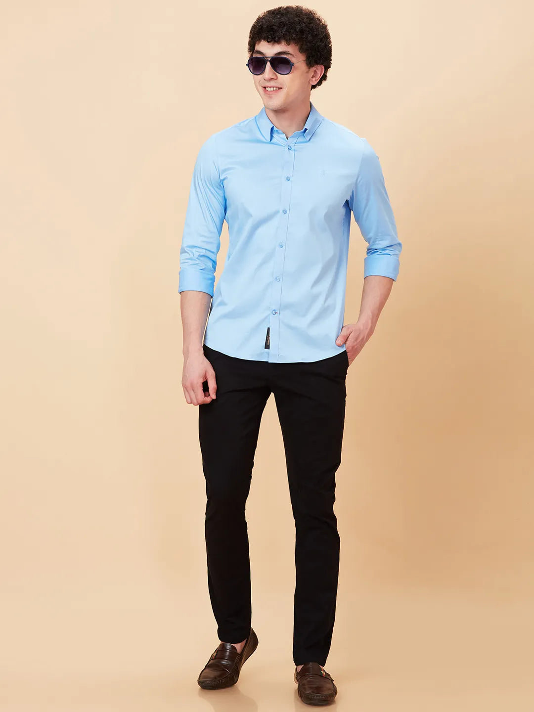 Being Human Clothing Men Slim  Fit Non Denim-Black