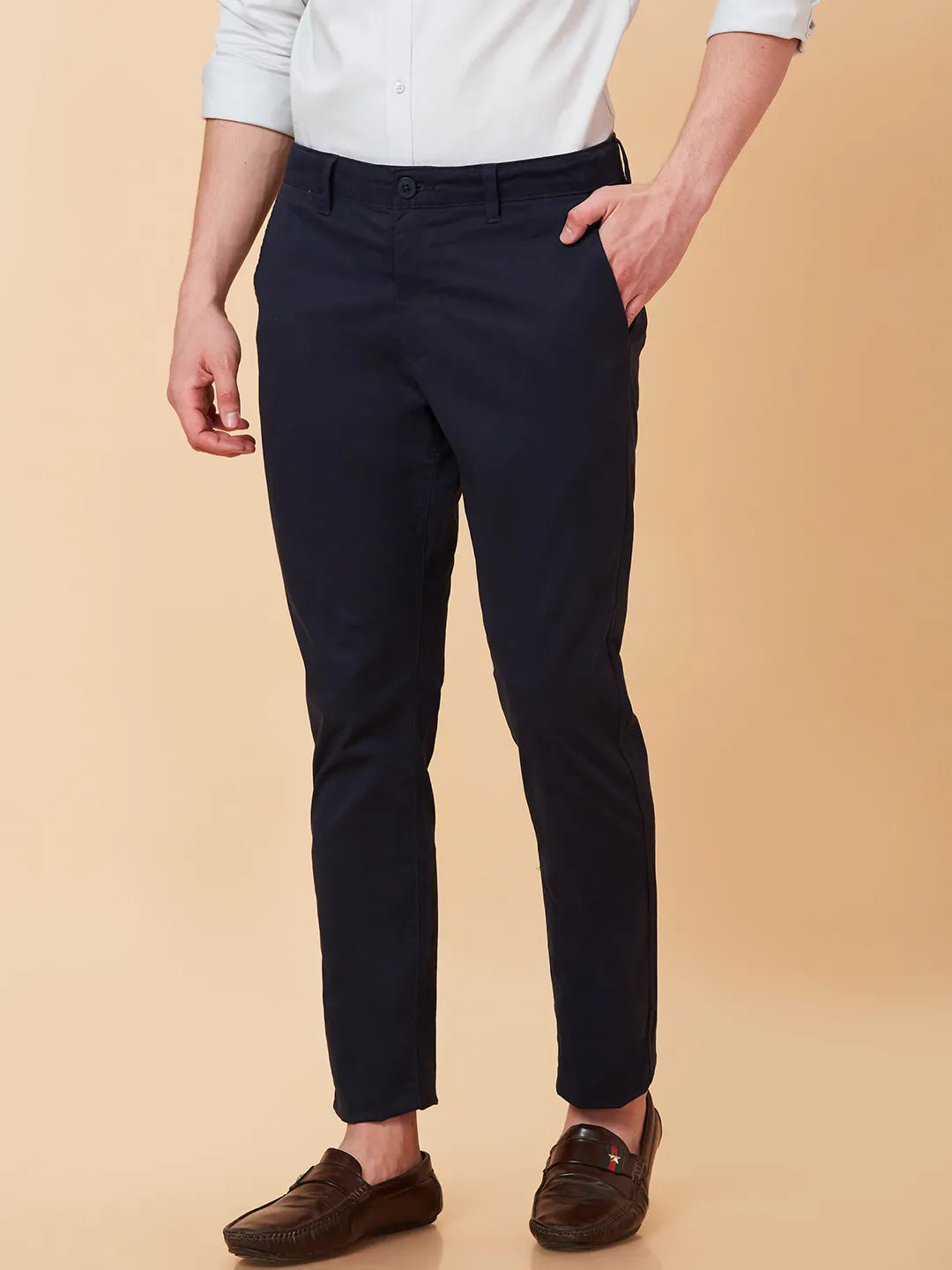Being Human Clothing Men Slim  Fit Non Denim-Indigo