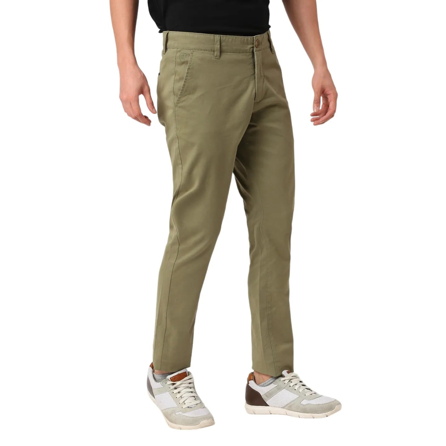 Being Human Clothing Men Slim  Fit Non Denim-Olive