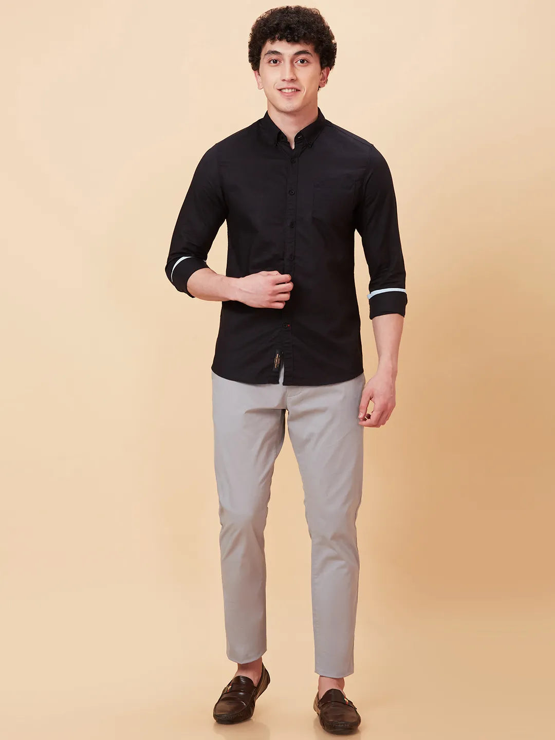 Grey Slim Fit Men's Chinos by Being Human Clothing