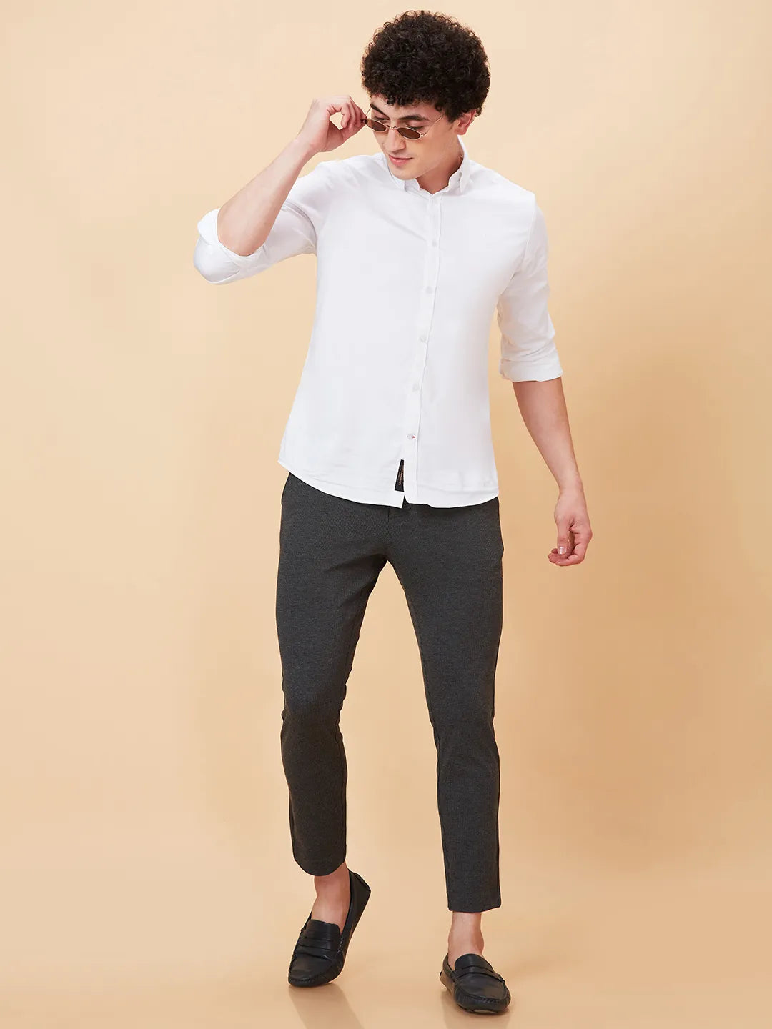 Being Human Clothing Men Cropped Fit Non Denim-Black