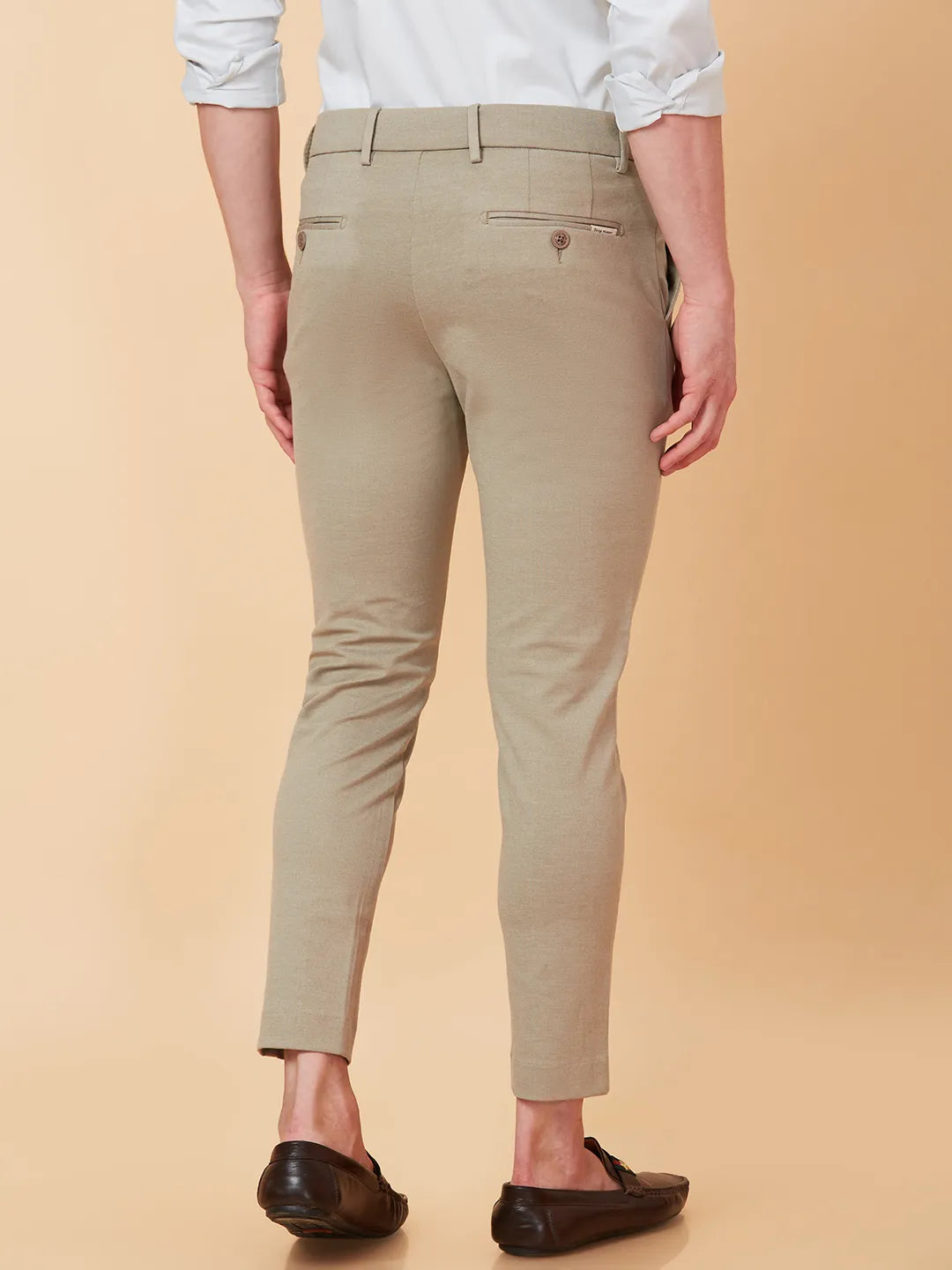 Being Human Clothing Men Cropped Fit Non Denim-Beige