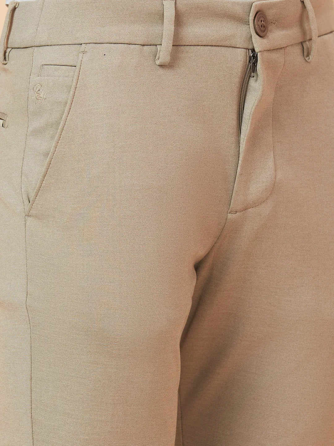 Being Human Clothing Men Cropped Fit Non Denim-Beige