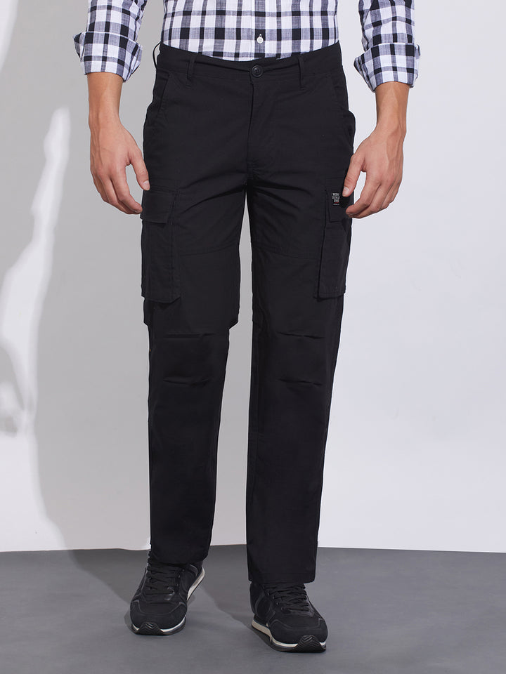 Black Slim Fit Chino For Men By Being Human Clothing