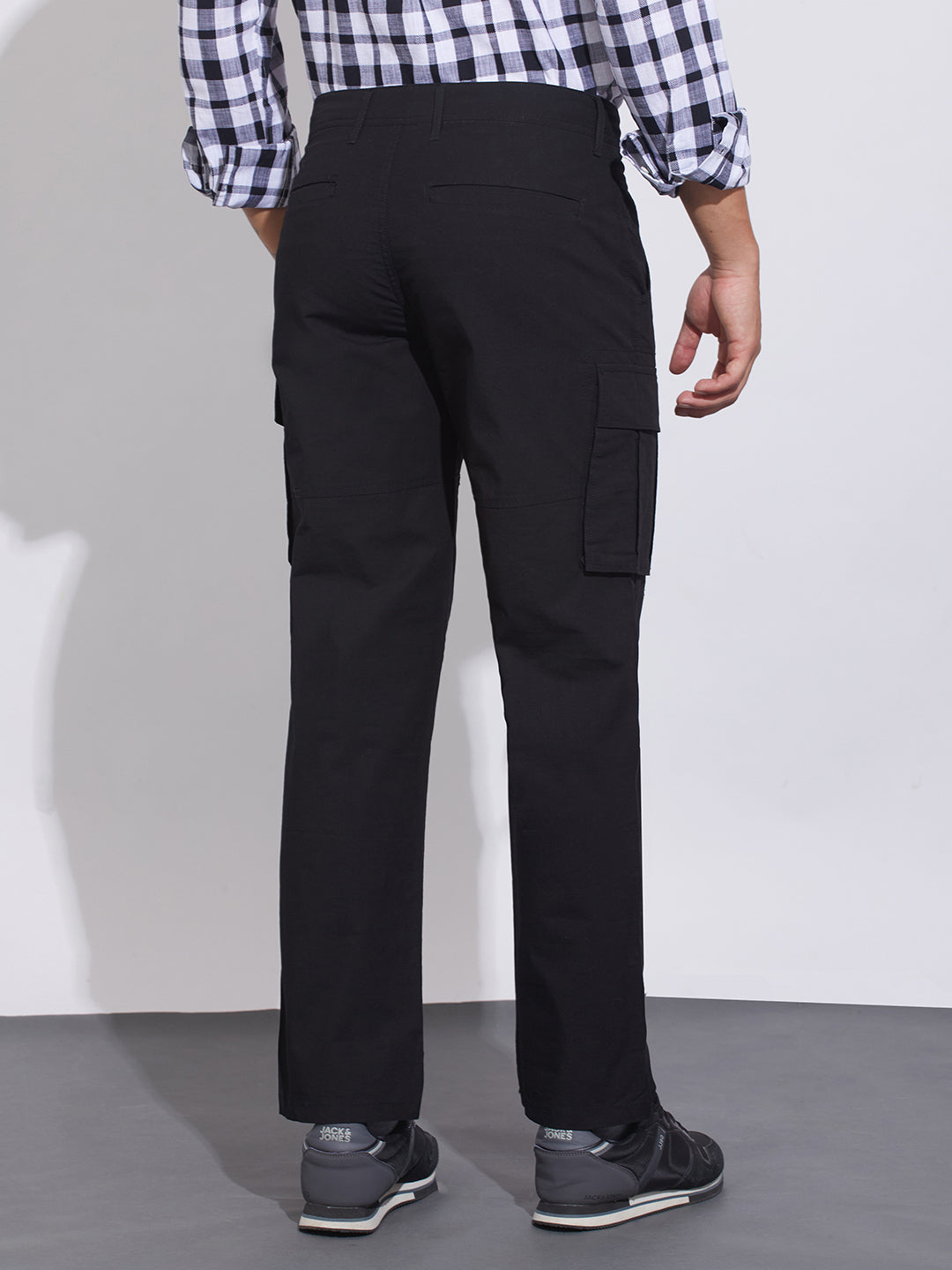 Black Slim Fit Chino For Men By Being Human Clothing