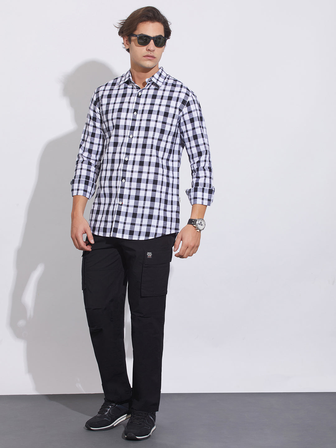 Black Slim Fit Chino For Men By Being Human Clothing