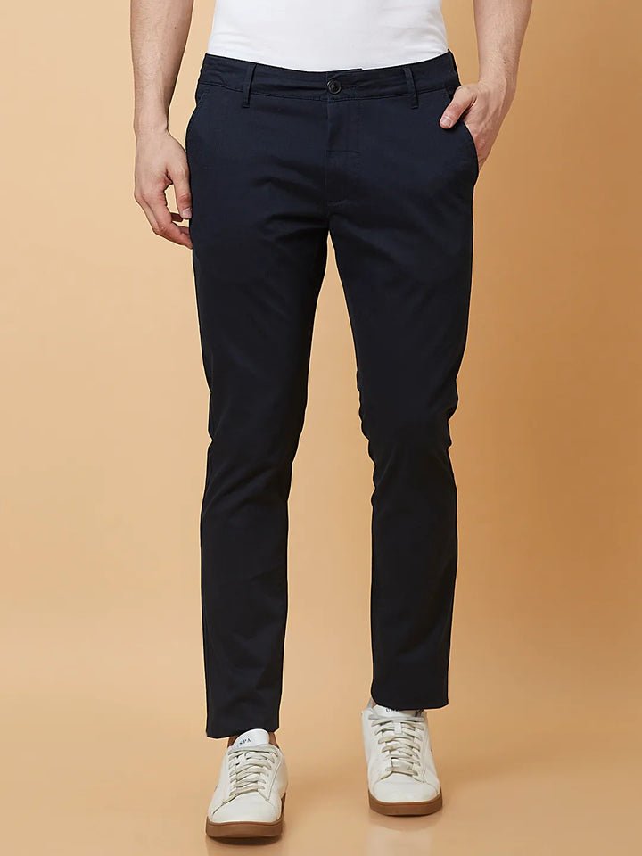 Navy Slim Fit Chinos For Men By Being Human Clothing