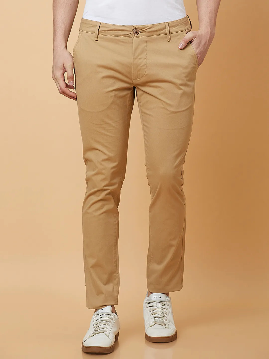 Being Human Clothing Mens-Bottom Chino Khaki