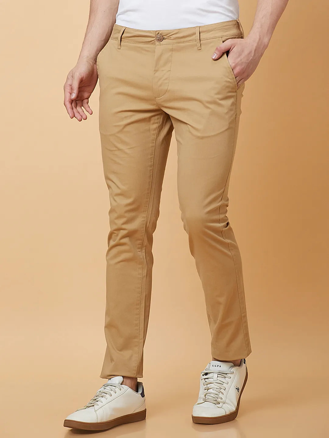Being Human Clothing Mens-Bottom Chino Khaki