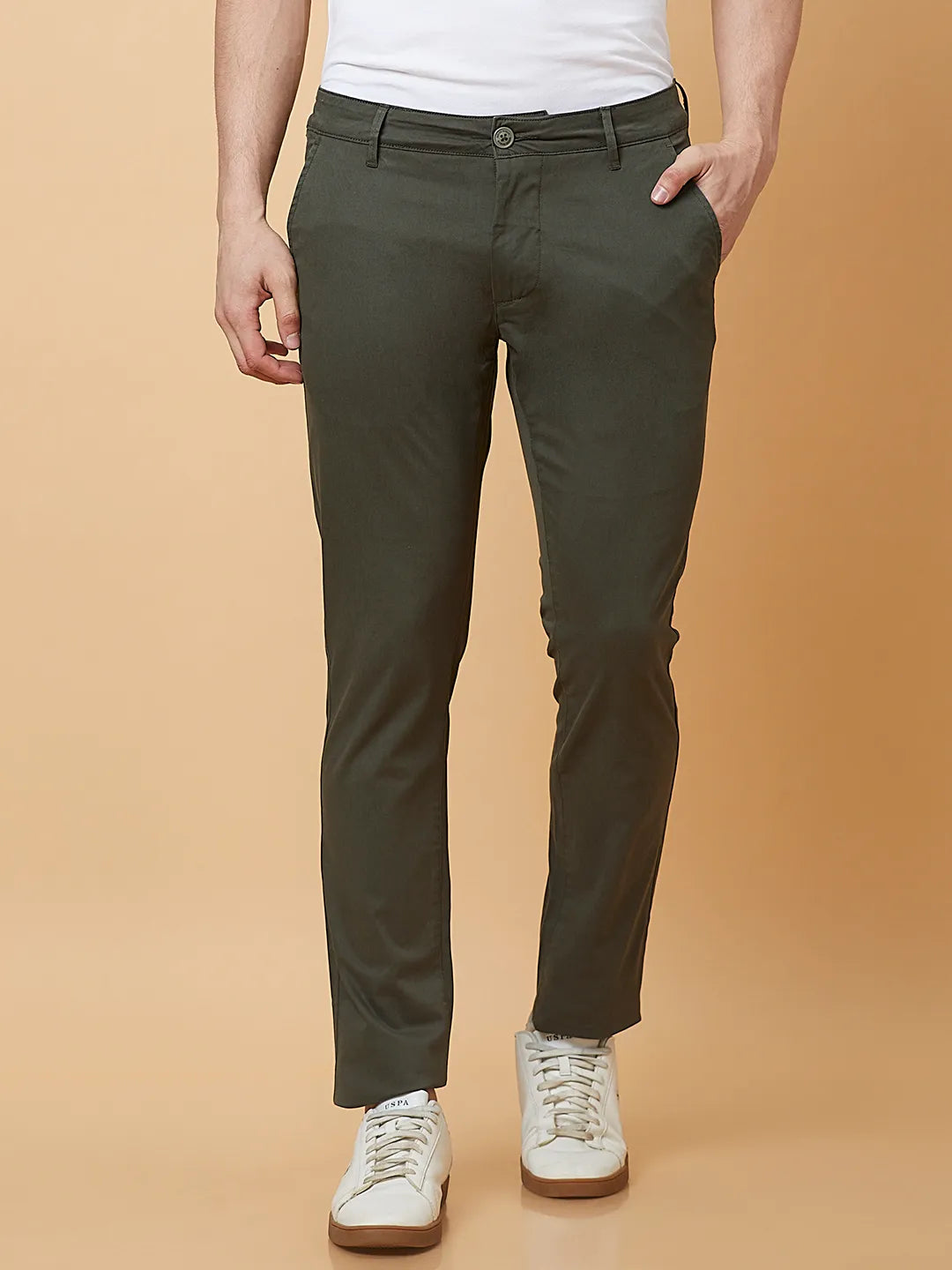 Being Human Clothing Mens-Bottom Chino Military Green