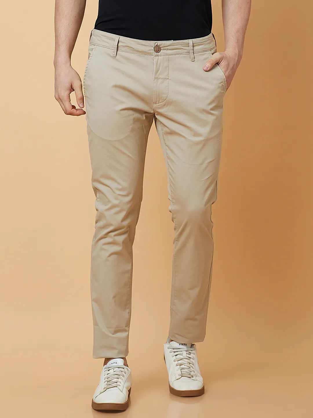 Being Human Clothing Mens-Bottom Chino Stone