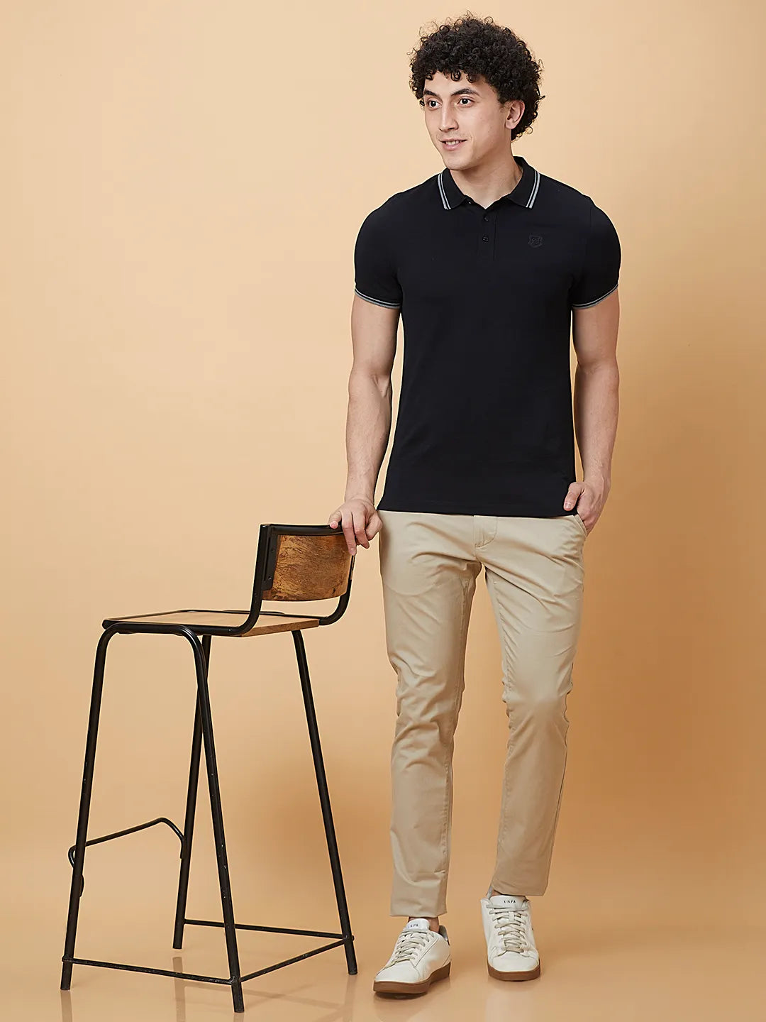 Being Human Clothing Mens-Bottom Chino Stone
