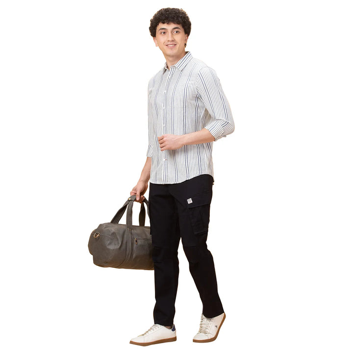 Navy Easy Fit Cargos for Men