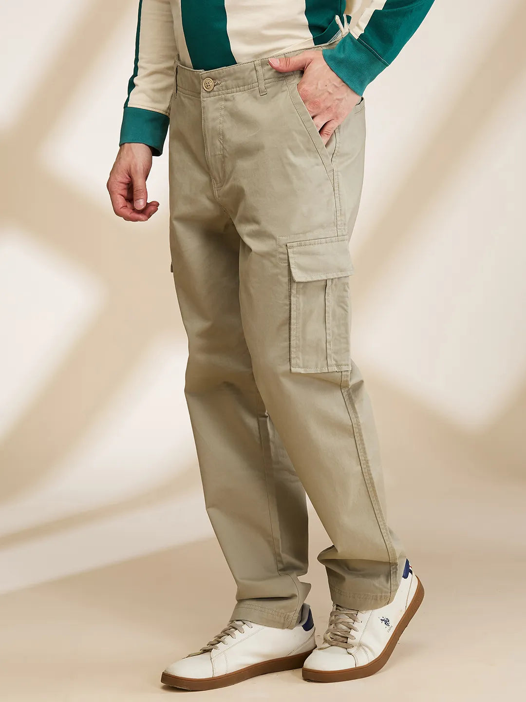 Easy Fit Lightgreen Cargo - Being Human clothing
