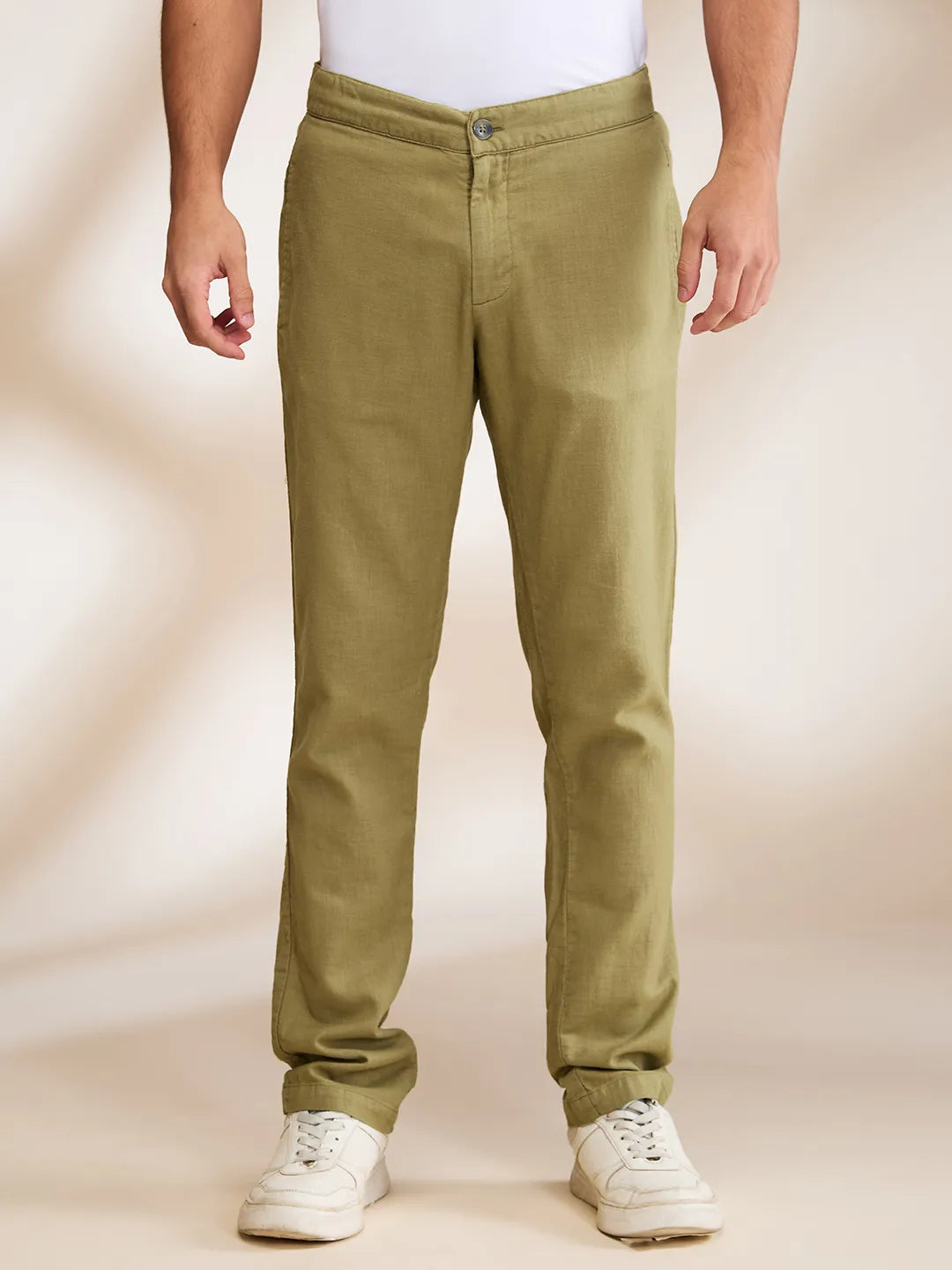 Being Human Clothing Mens-Bottom Chino Olive