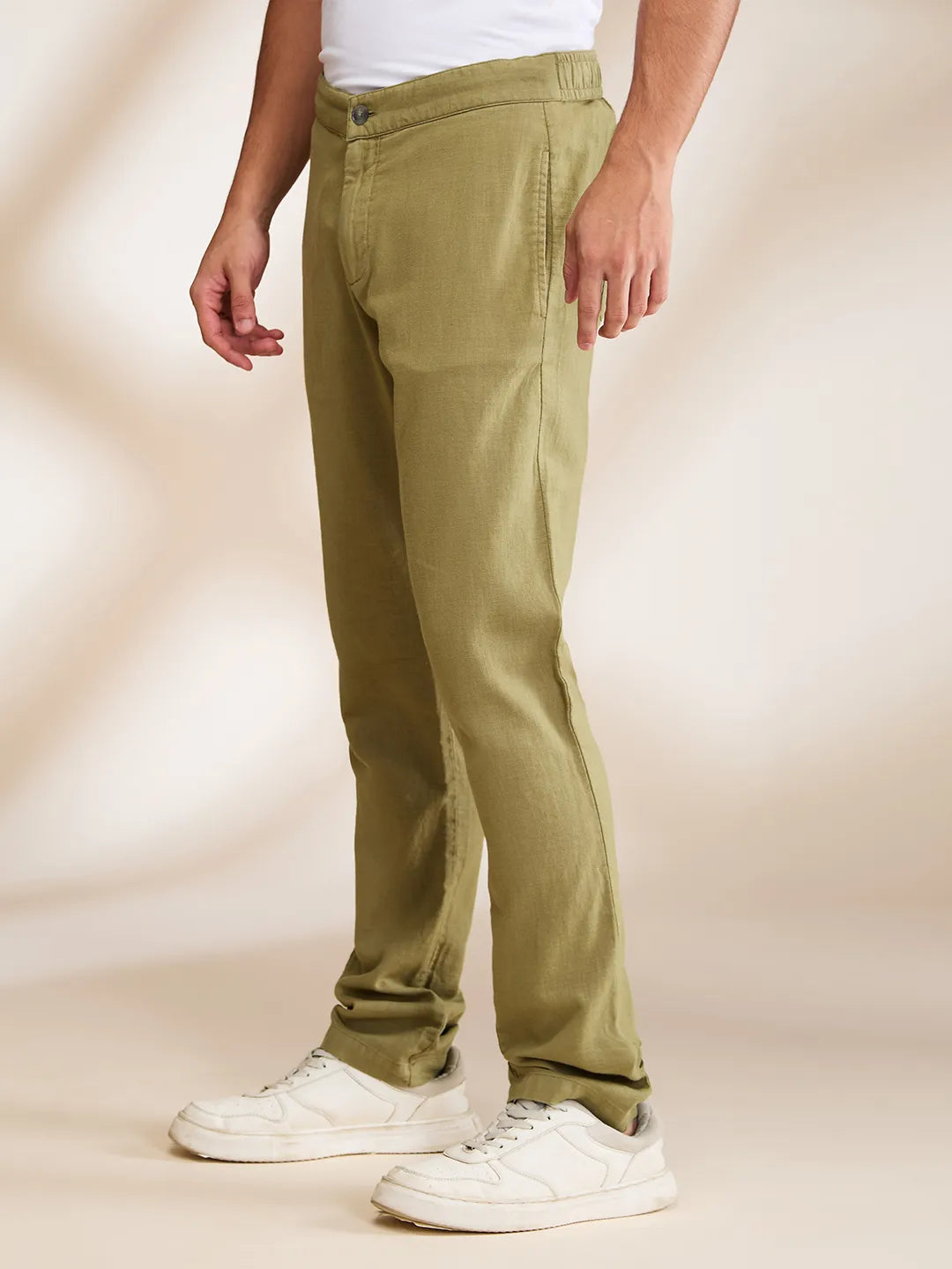 Being Human Clothing Mens-Bottom Chino Olive