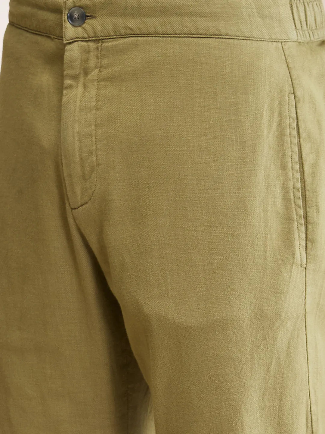 Being Human Clothing Mens-Bottom Chino Olive
