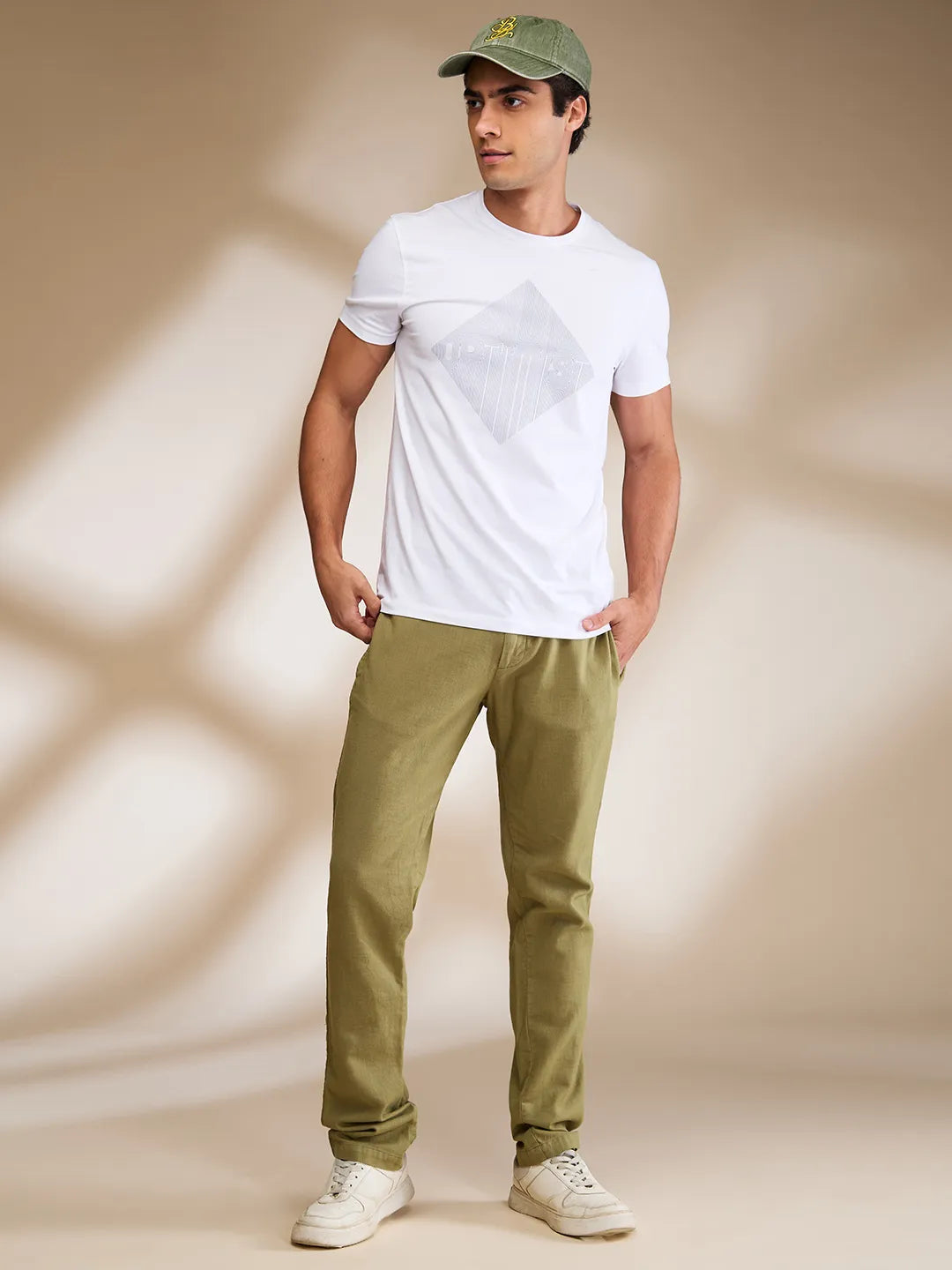Being Human Clothing Mens-Bottom Chino Olive