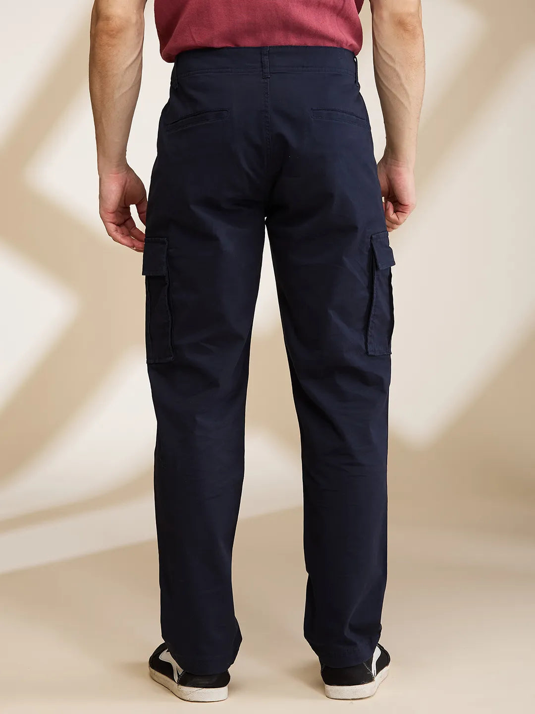 Blue Slim Fit Men's Cargos by Being Human Clothing