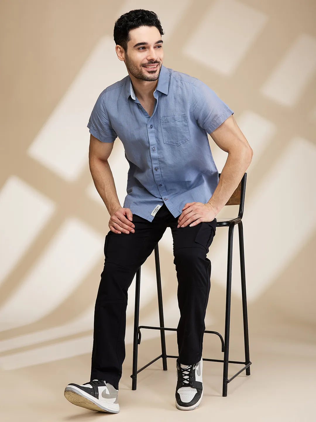 Mens-Bottom Cargo Black by Being Human Clothing