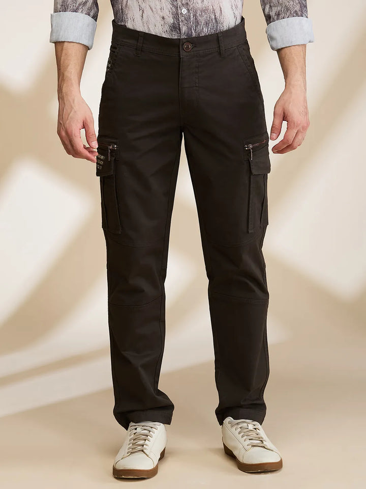 Green Easy Fit Cargos for Men By Being Human Clothing