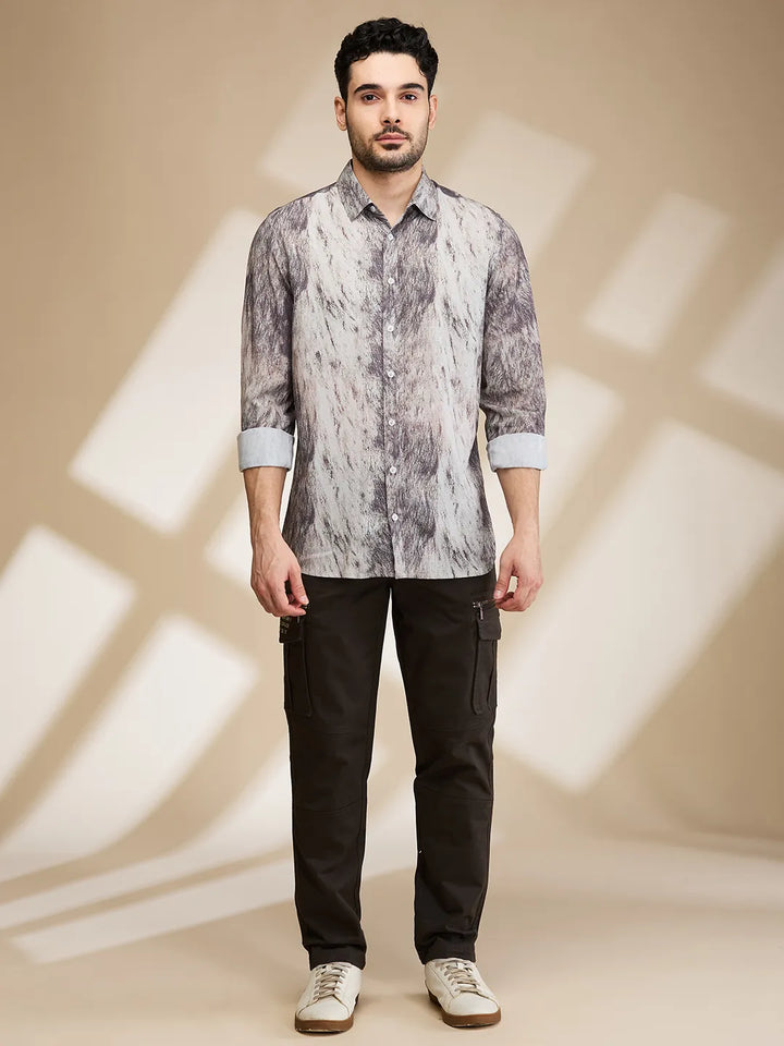 Brown Easy Fit Cargos for Men