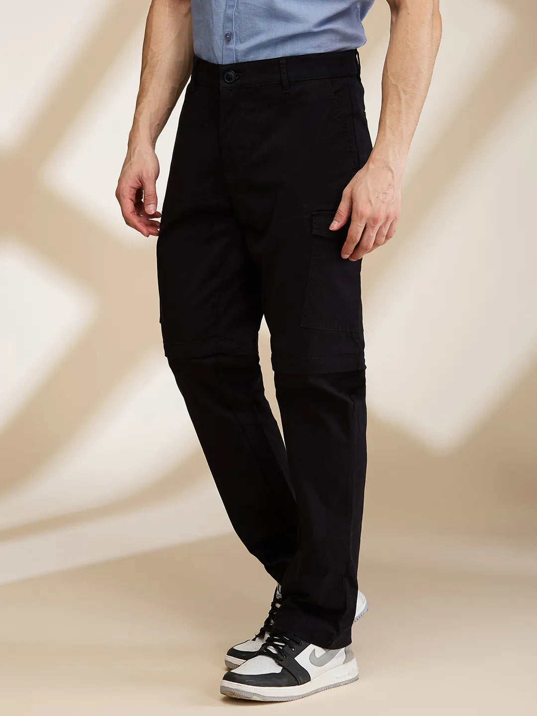 Being Human Clothing Mens-Bottom Cargo Black