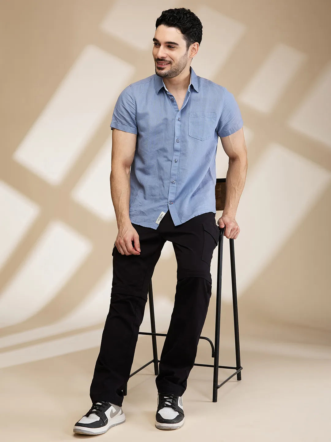 Being Human Clothing Mens-Bottom Cargo Black