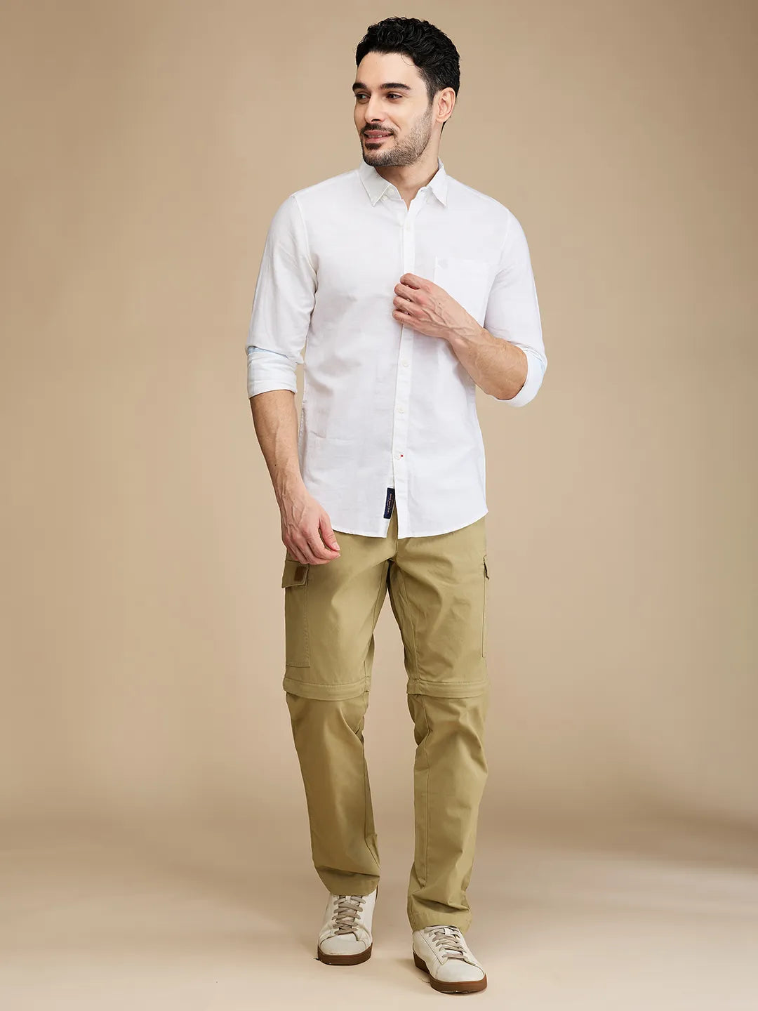 Being Human Clothing Mens-Bottom Cargo Khaki