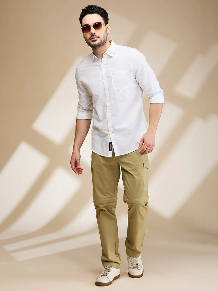 Khaki Easy Fit Cargos for Men