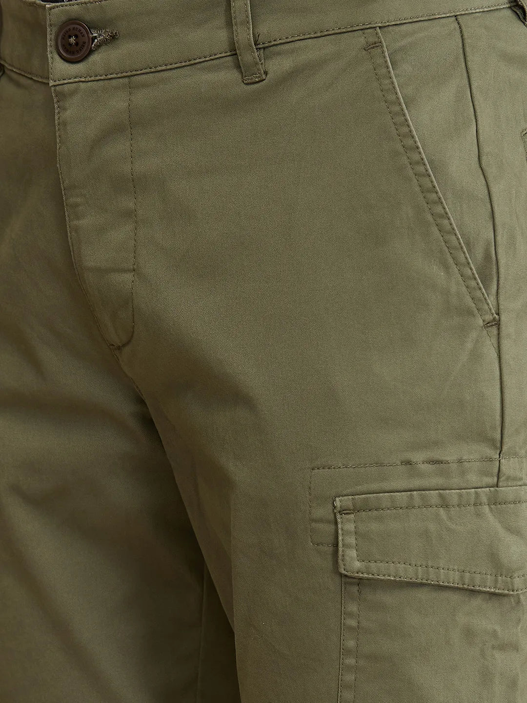 Being Human Clothing Mens-Bottom Cargo Olive