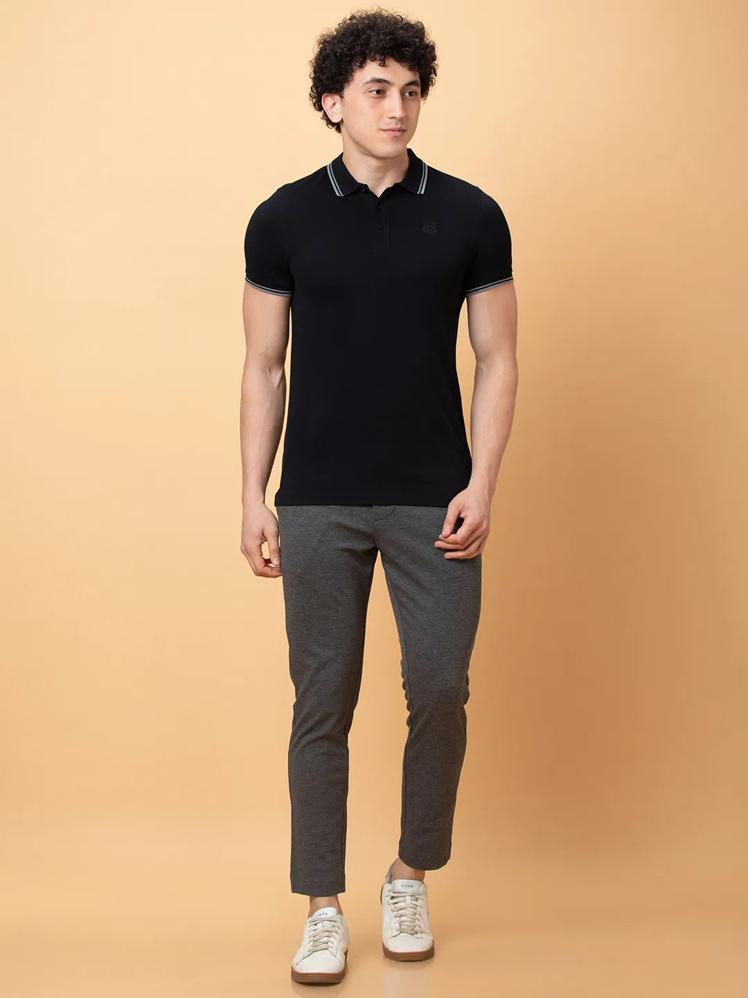 Grey Cropped fit Men's Chinos by Being Human Clothing
