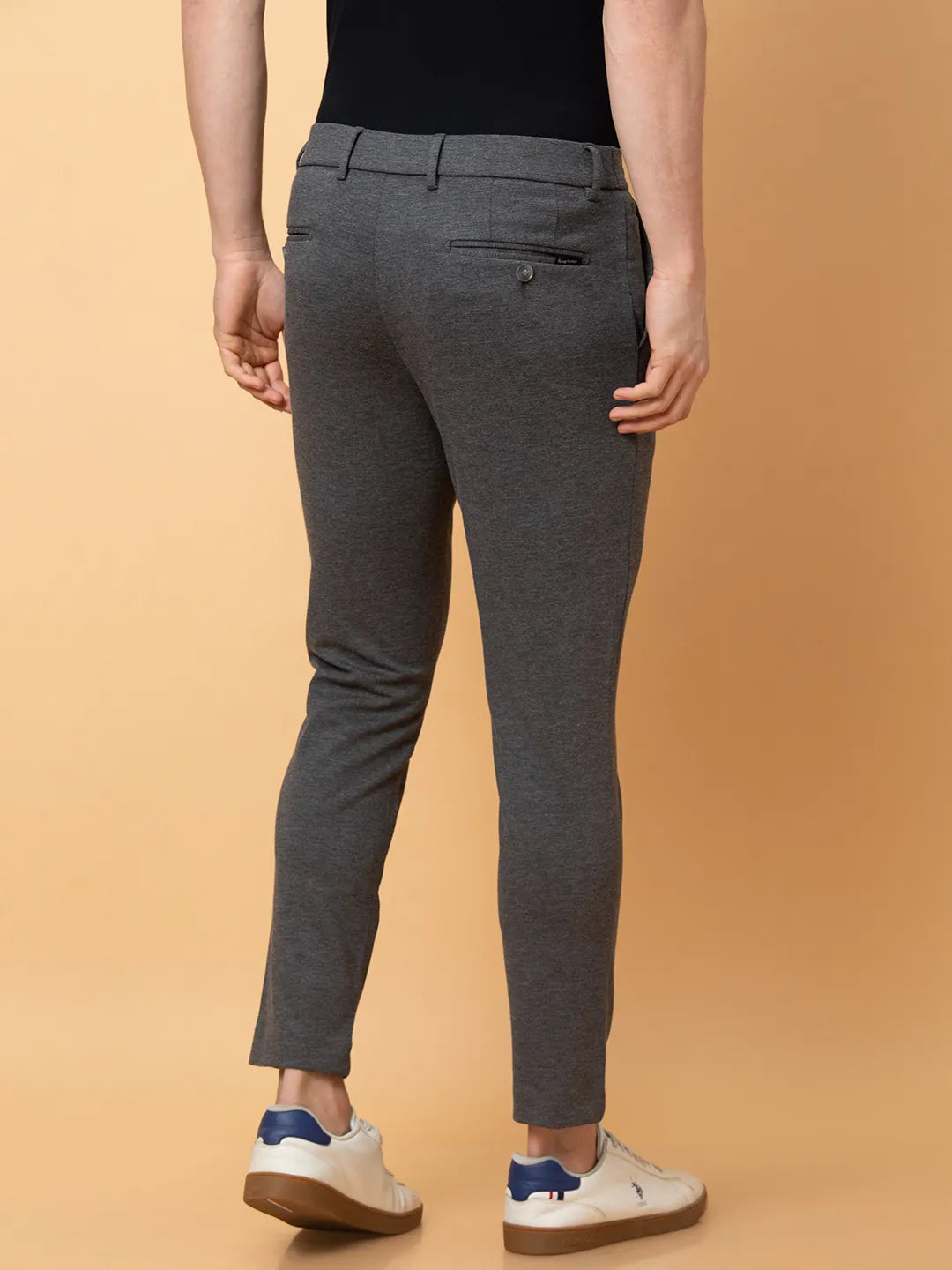 Grey Cropped fit Men's Chinos by Being Human Clothing