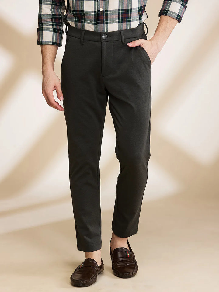 Olive Cropped fit Men's Chinos by Being Human Clothing