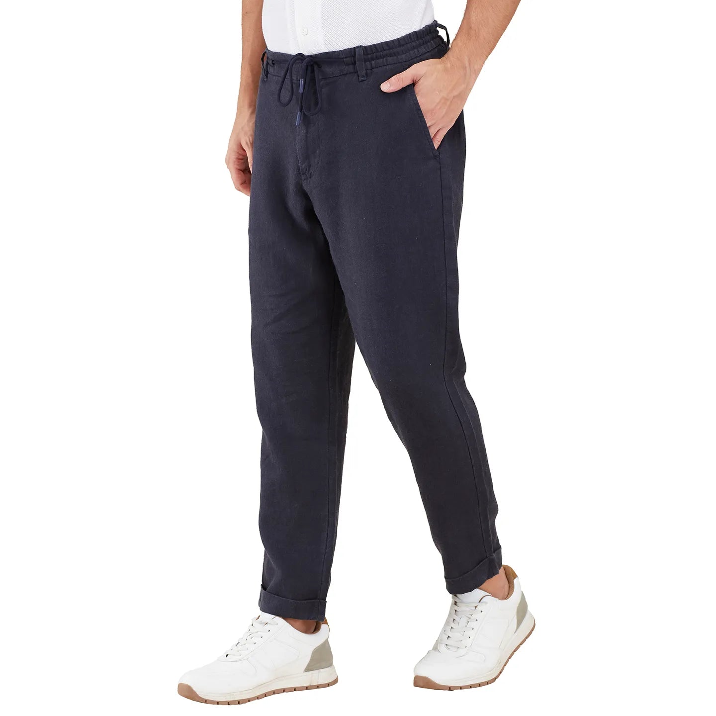 Being Human Clothing Men Blue Solid Chino